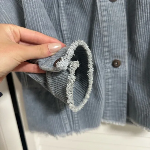 Zara Women's Corduroy Blue Shirt Jacket - Picture 4 of 7
